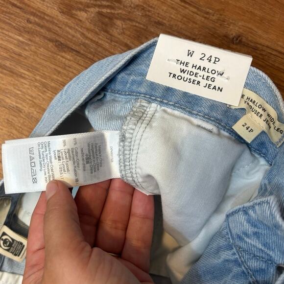 NWT Madewell The Petite Harlow Wide-Leg Denim Trouser in Noll Wash Size 24 - Picture 7 of 9